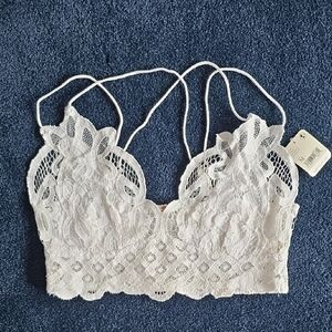 White Intimately Free People Lace Bralette Top -Med NTW